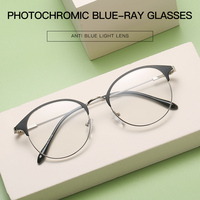 Offre Spéciale Lunettes Photochromiques Vintage Rondes Pas Chères Anti-Lumière Bleue Changeant de Couleur