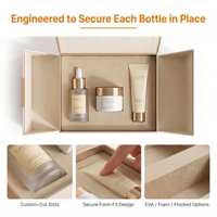 Boîte cadeau en papier pliable personnalisée avec fermeture magnétique et poignée en ruban pour l'emballage de cosmétiques et de bougies