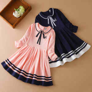 Vestidos Casuales de Primavera para Niñas, Vestidos para Niñas, Vestido Camisero con Cuello Camisero y Pliegues para Bebés, de 6 a 14 Años - Product Image 2