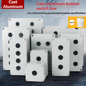 Fundición de aluminio impermeable a prueba de explosiones a prueba de polvo interruptores de botón de parada de emergencia luz indicadora IP65 nivel 3A máx. 250V - Product Image 3