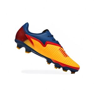 Botas de fútbol FG/TF al por mayor OEM/ODM para adultos y jóvenes, con opciones antideslizantes, ligeras y transpirables de tejido. - Product Image 1