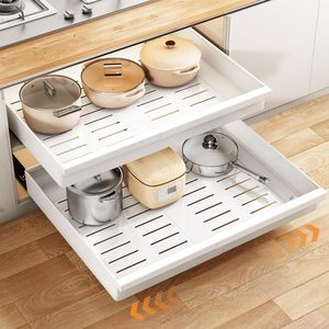 Organisateur de placard extensible coulissant pour casseroles, salle de bain, garde-manger, <span class=keywords><strong>sous</strong></span> l'<span class=keywords><strong>évier</strong></span> - Product Image 1