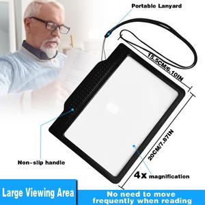 Lupa de página <span class=keywords><strong>Led</strong></span> grande 5X para lectura para reducir la fatiga ocular, perfecta para impresiones pequeñas, ojos envejecidos, baja visión y personas mayores - Product Image 3