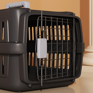 Cage de transport portable en plastique pour animaux de compagnie, approuvée par les compagnies aériennes, pour chat et <span class=keywords><strong>chien</strong></span>, idéale pour l'avion, la <span class=keywords><strong>voiture</strong></span> et l'extérieur - Vente en gros usine - Product Image 2