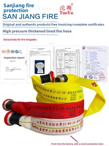 Tuyau d'incendie Sanjiang Tuoyu rouge 13-65-25 pour les brigades incendie, utilisation aux hydrants, conforme aux normes nationales, 2 pouces, résistant à l'abrasion - Product Image 4