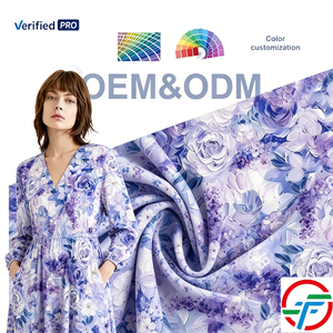 Stampa su Tessuto ad Alta Definizione: Motivo Artistico Rosa Viola 'Violet Muse', 100% Cotone per Moda High-Street e Sfilate - Product Image 1