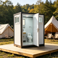 Unité de salle de bain préfabriquée, toilettes portables, cabine de douche mobile, design moderne, cabine de douche modulaire de luxe intégrée