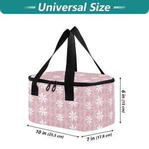 Sac isotherme mini personnalisé avec motif hawaïen hébreu, sac isotherme en aluminium, sac à lunch thermique à motif de fleur de Tiaré pour pique-nique - Product Image 4