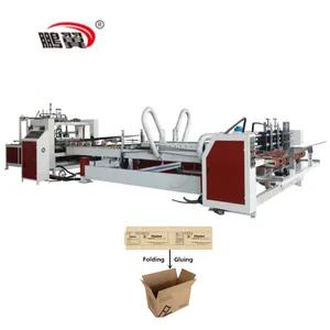 ZH-QZD Automatic Corrugated Box Carton Folder Gluing Machinery Small Box Folding Gluing Machine