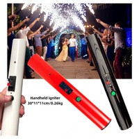 Déclencheur de feux d'artifice froids en plastique rechargeable |   Allumeur portatif rouge/blanc/noir pour effets scintillants, sans fumée, inoffensif pour