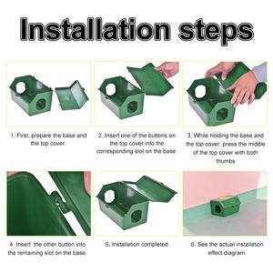 Contrôle antiparasitaire sûr pour l'homme et l'animal pp plastique <span class=keywords><strong>rat</strong></span> rongeur station d'<span class=keywords><strong>appât</strong></span> classique piège à <span class=keywords><strong>rat</strong></span> boîte à appâts pour souris - Product Image 6