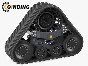 Nouveau châssis à chenilles triangulaires en caoutchouc et acier QINDING respectueux du sol, avec garantie d'un an, pour tracteurs, moissonneuses-batteuses et camions AGCO - Product Image 4