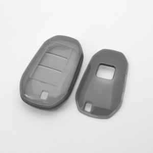 GZ DOMI Accessoires de voiture de haute qualité à prix avantageux, étui pour clé de voiture en TPU, coque transparente noire pour clé de voiture pour <span class=keywords><strong>Peugeot</strong></span> 4008/<span class=keywords><strong>508</strong></span>/308 - Product Image 2