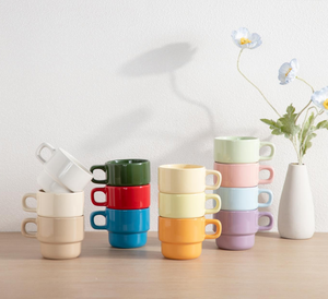 Pastel Stackable Ceramic <b>Mug</b> Custom Print Logo Promotional Advertising Gift Cup Bulk Wholesale Gift <b>Box</b> Supermarket Supply - Product Image 3