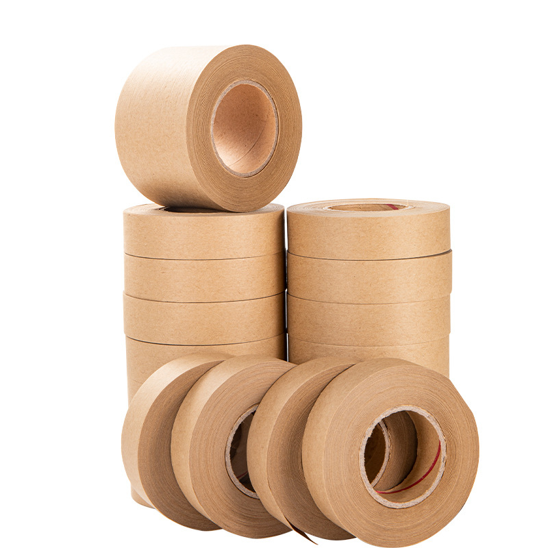 Customizable Branded Kraft Paper Adhesive Tape Water Activated Kraft Tape For Carton Sealing