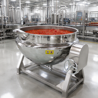 Marmite de cuisson électrique inclinable en acier inoxydable 304 avec agitation automatique et contrôle de la température, 100 L
