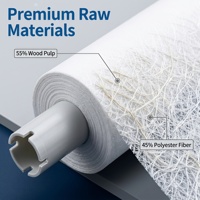 Rouleau de nettoyage pour pochoirs SMT 55% cellulose 45% polyester, excellente absorption pour le flux et la pâte à souder