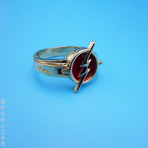 Bague Flash en alliage de zinc couleur or, bijoux unisexe, dérivés d'animation - Product Image 4