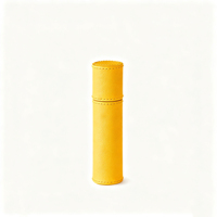 Boîtes Cadeaux Cylindriques Mini Premium Vides pour Parfum, Emballage Personnalisé en Cuir d'Autruche pour Bouteille de Parfum avec Porte-clés
