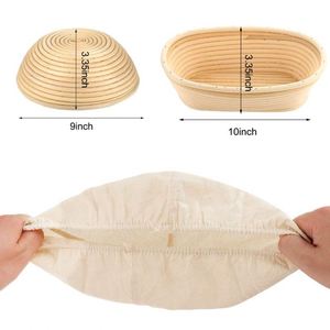 Banneton complet en toile avec couvercles pour pain, ensemble français, bannetons faits main en plastique, raclette - Product Image 5