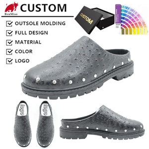 2025 yeni trend özel LOGO BK slaytlar erkekler için su geçirmez özelliği ile erkek terlikleri hakiki deri rahat sandalet - Product Image 1