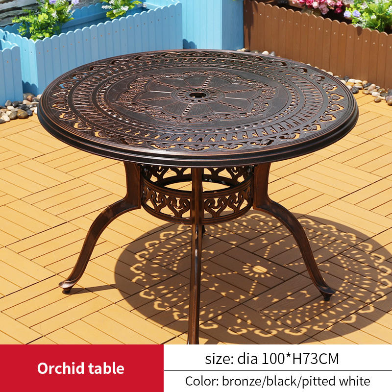 6-Table ronde orchidée D100