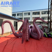 Modèle d'octopus rose gonflable pour la décoration de festival de musique, ballon gonflable en forme d'octopus marin pour la publicité