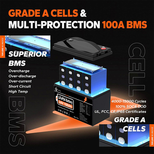 แบตเตอรี่ลิเธียมฟอสเฟตแบบชาร์จไฟได้สำหรับพลังงานแสงอาทิตย์ 24V/25.6V 100Ah/200Ah สำหรับรถยนต์ไฟฟ้า (EV)  แบบ Lipo4 LFP - Product Image 6
