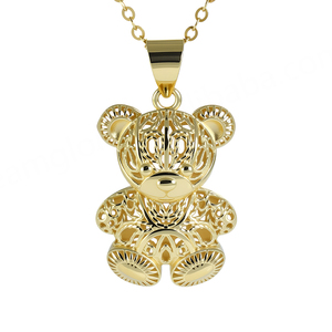 LFH สร้อยคอทองคำแท้18K สำหรับผู้หญิงสร้อยคอหมีเท็ดดี้กับสร้อยคอจี้หมีทอง18K สร้อยคอเครื่องประดับจี้ทองคำบริสุทธิ์18K - Product Image 6