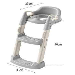 Siège de toilette pour bébé avec échelle et marchepied 37x39x40cm en PP pour enfants de 2 à 4 ans, aide à l'apprentissage de la propreté - Product Image 1