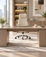 Chaise de bureau de direction en cuir à dossier haut, ergonomique et pivotante, pour un espace de travail professionnel de luxe