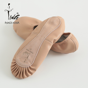<span class=keywords><strong>Scarpe</strong></span> <span class=keywords><strong>da</strong></span> Danza Classica per Ragazze con Suola Intera in PU Rosa Morbido, Fodera in Cotone e Suola Dritta in Vera Pelle - Product Image 5