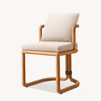 Ensemble de salle à manger en teck moderne et durable, table et chaises d'extérieur pour patio, jardin, hôtel, appartement, imperméable pour utilisation en parc