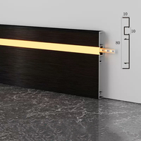 Éclairage de plinthe LED au design industriel moderne, en alliage d'aluminium étanche, pour hôtels, cuisines, chambres, parcs