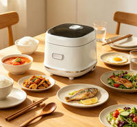 Cuisinière à riz électrique et multicuiseur avec cuiseur vapeur en acier inoxydable, boîtier en plastique pour usage domestique
