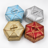 Boîte cadeau en carton écologique personnalisée en matériaux recyclés avec poignée pour gâteaux, pâtisseries, desserts, célébrations et fêtes