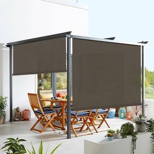 Écrans de protection motorisés rétractables de qualité supérieure pour terrasses et patios, pare-vent extérieur à enroulement - Product Image 2