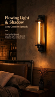 Lampe murale en fer forgé de style industriel rétro pour la maison, le café, le barbecue, le restaurant, la salle à manger, le balcon, LED haute luminosité CRI 95