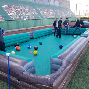 Mesa de billar inflable comercial de PVC a escala humana para snooker y fútbol, con accesorios de soplador y kits de reparación, modelo Castillo 8x4m, personalizable - Product Image 1