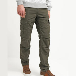Pantalon cargo en coton avec plusieurs poches utilitaires et coupe décontractée, conçu pour les hommes, idéal pour le travail en extérieur et la durabilité au quotidien. - Product Image 5