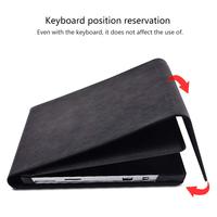 Étui de clavier en cuir PU fin multi-angles avec support de stylet intégré pour Microsoft Surface Pro X 13 pouces 2021
