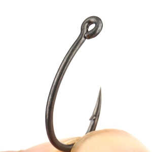 50 pièces/boîte Hirisi Hameçons à pointe barbelée pour la pêche à la carpe, acier à haute teneur en carbone, revêtement PTFE, hameçons tranchants pour la pêche à la carpe 8011 - Product Image 5