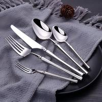 Ensemble de couverts en acier inoxydable ZK250117-1, ensemble de couverts modernes polis pour la maison, la cuisine, la table à manger, la décoration de mariage