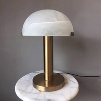 Nouvelle lampe de table LED moderne avec abat-jour en marbre, commande tactile, lumière blanc chaud pour la décoration de la chambre à coucher et du salon