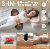 RS Smooth Spine Triple Fusion Rückenmassagegerät mit USB-Kabel, Heizfunktion, Vibration, Traktion, Schmerzlinderung, Tiefengewebe-Massage und Timer