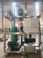 Machine à glace en tube industrielle à refroidissement par eau 5 tonnes 7 tonnes 10 tonnes /24h pour entreprises