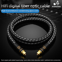 Câble à fibre optique numérique ATAUDIO, câble Toslink avec prise en cuivre pur plaqué or pour amplificateur de puissance, DVD, TV, haut-parleur