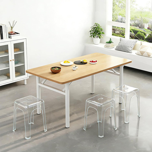Tabouret haut empilable moderne en acrylique transparent épaissi pour <span class=keywords><strong>restaurant</strong></span>, îlot <span class=keywords><strong>de</strong></span> cuisine, banquet d'hôtel - Product Image 4