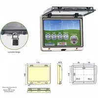 Boîtier en plastique transparent étanche de 7 pouces 12.5 pouces pour instruments Boîtiers de protection d'écran tactile électronique étanche à la pluie