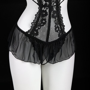 Lencería, Body de Encaje, Chifón Blanco con Volantes, Transparente, Sensual, Ropa de Dormir Femenina, Disfraz Sexy para Mujer - Product Image 3